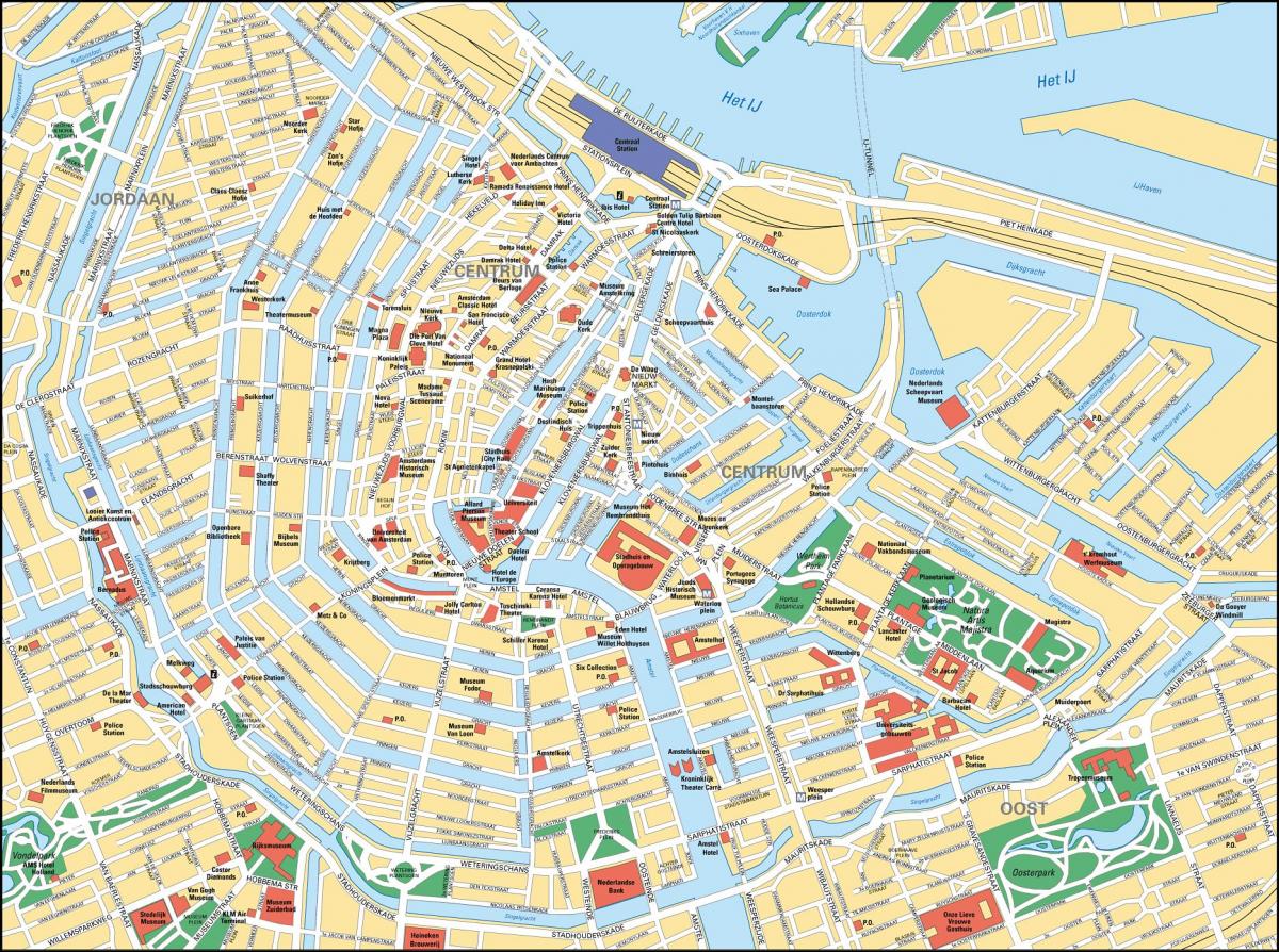 Амстердам центр города карта