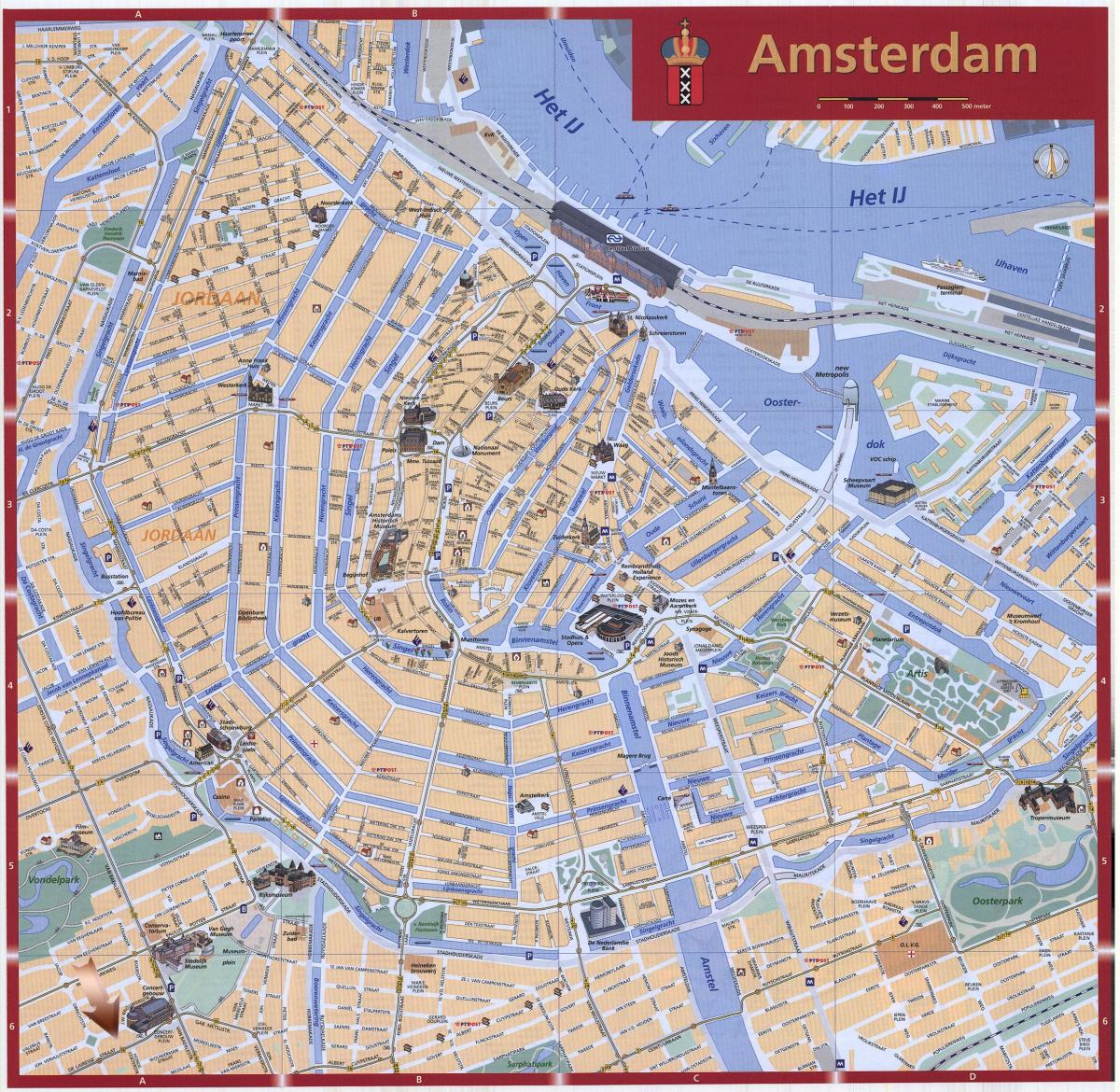 карта города Амстердам