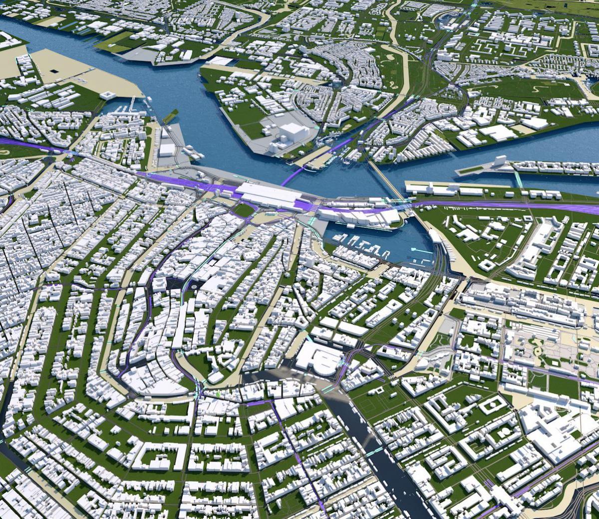 карта Амстердама 3д