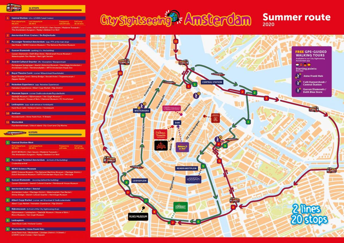 карта круиз в Амстердаме 