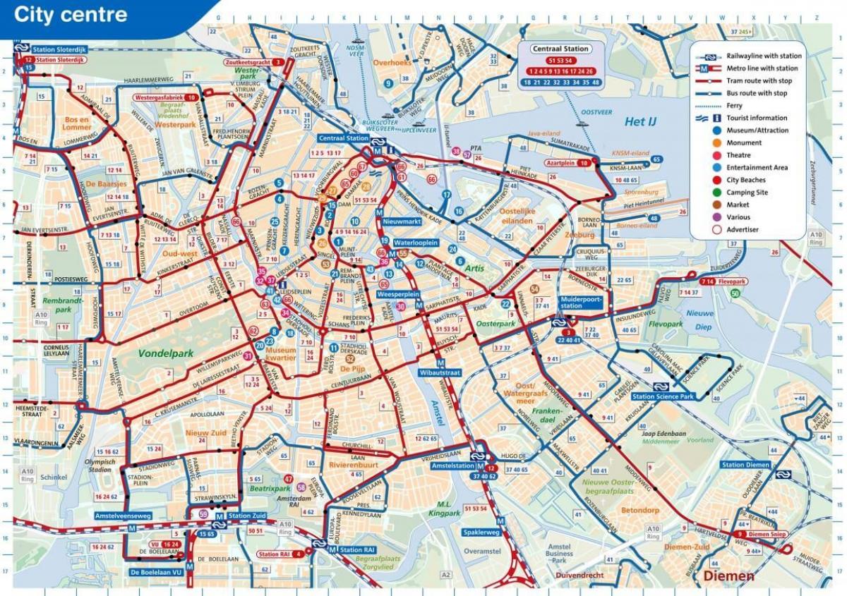 Амстердам город транспортной карте