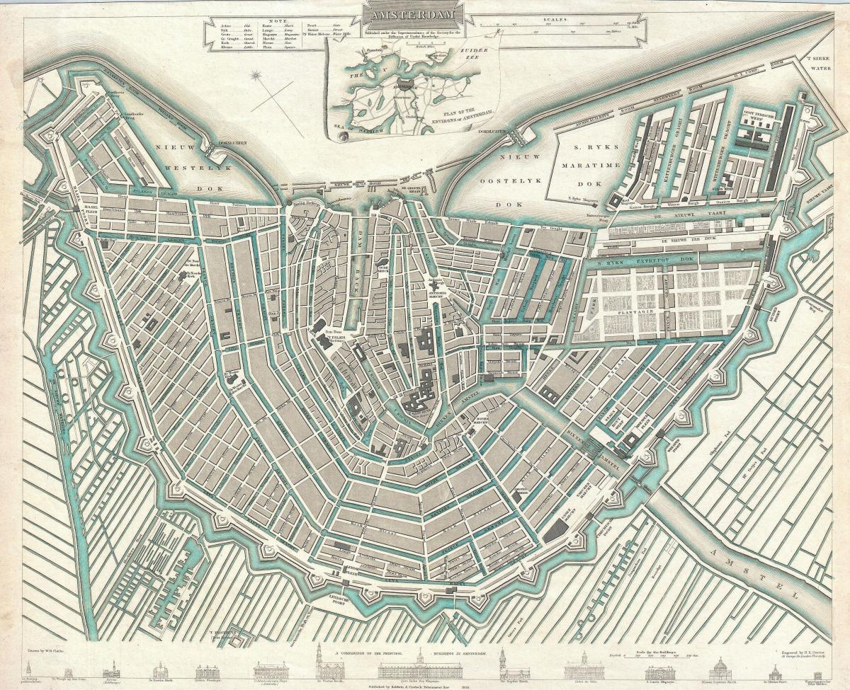карта Винтаж Амстердам