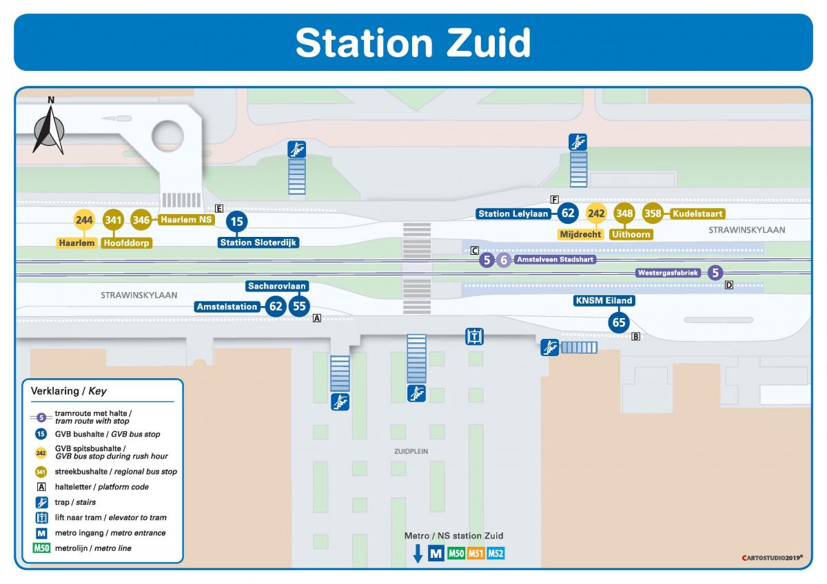 карта станция Амстердам 