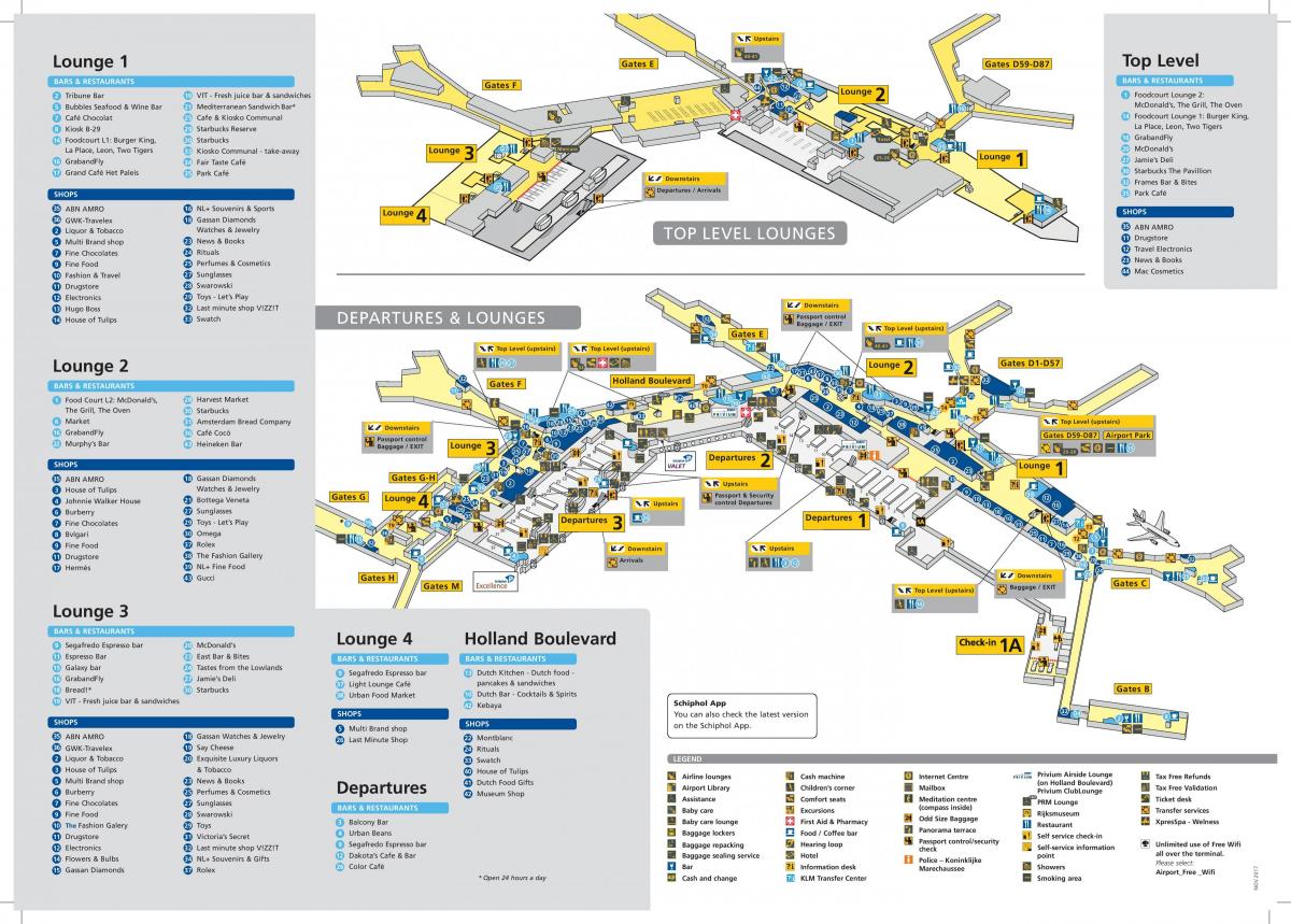 Амстердам шоппинг карту аэропорта 