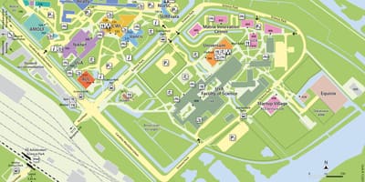 Карта научном парке Амстердама