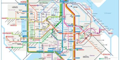 Амстердам трамвай и метро карта