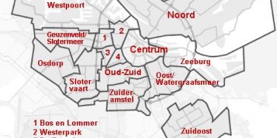 Кварталы в Амстердаме карте