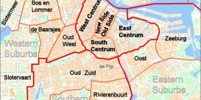 Карта Амстердама пригороде