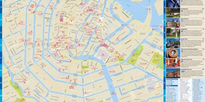 Город Амстердам карта с туристическими достопримечательностями